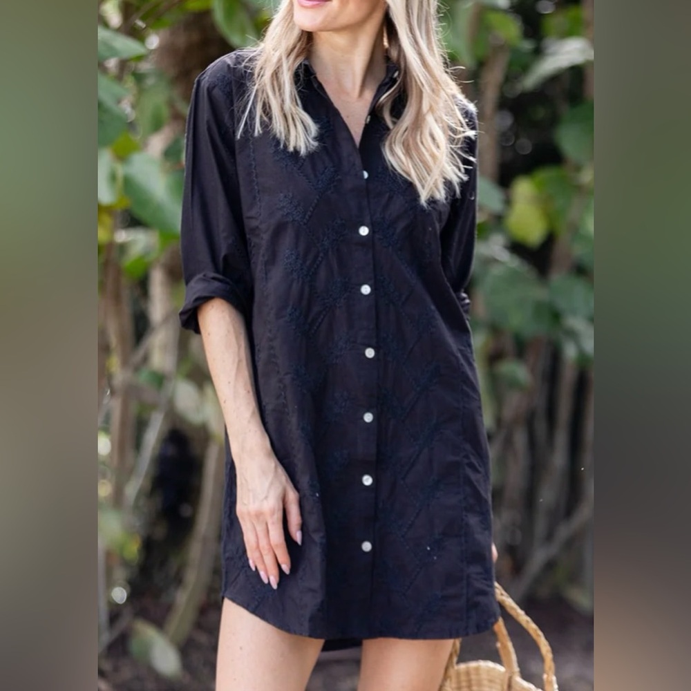 NWT JULIA AMORY swizzle dress in coal, size M